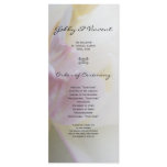 Fancy Pink Tulip Wedding Program Personalized Rack Card