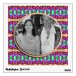 fancy pink turquoise photo frame wall decals