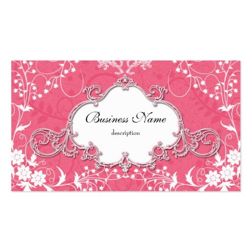 Fancy Pink Victorian Style Vintage Business Card