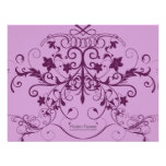 Fancy Plum Flourish Invitation invitations