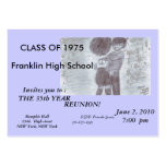 Fancy purple Class Reunion Card business cards
