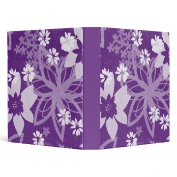 Fancy Purple Floral Binder binder