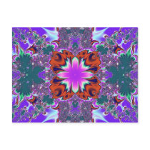 Fancy Purple Fractal postcard