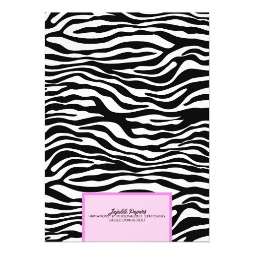Fancy Purple Zebra Lingerie Shower Bachelorette Personalized Invites