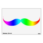 Fancy Rainbow mustache wall decals