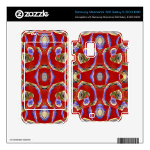 fancy red ornate pattern samsung mesmerize skins