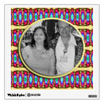 fancy red yellow photo frame wall decals