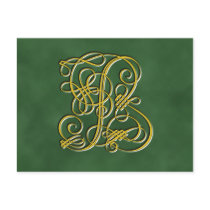 Fancy Royal Monogram Letter B postcards