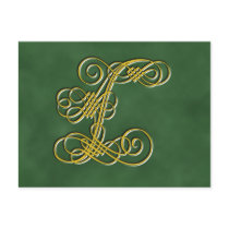 Fancy Royal Monogram Letter L postcards
