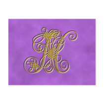 Fancy Royal Monogram Letter N postcards by beverlytazangel Fancy Royal Monogram Letter N postcards
