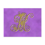 Fancy Royal Monogram Letter N Post Card