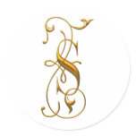 Fancy S Monogrammed stickers