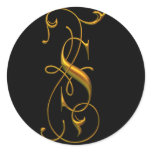 Fancy S Monogrammed stickers