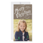 Fancy Script Merry Christmas Photo Cards