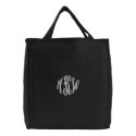 Fancy scripts embroidered monogram wedding tote embroideredbag