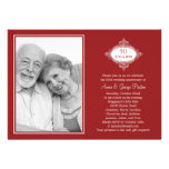 Fancy Seal Anniversary Photo Invitation invitations