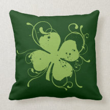 Fancy Shamrock Throw Pillow