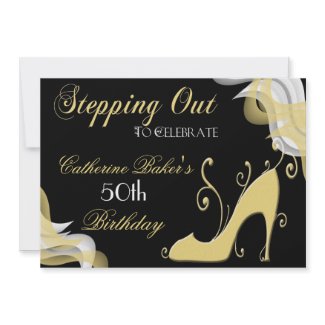 Fancy Shoe 50th Birthday Party Invitation