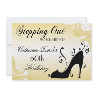 Fancy Shoe 50th Birthday Party Invitation