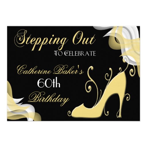 Fancy Shoe 60th Birthday Party Invitation