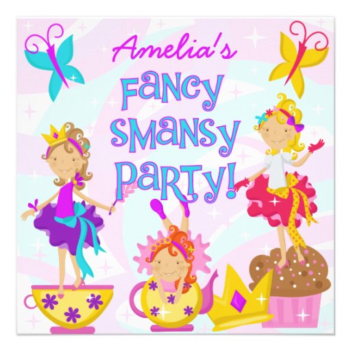 Fancy Smansy Birthday Party Invitations