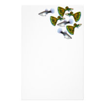 Fancy Snakeskin Guppies Stationery