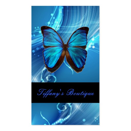 Fancy  Sophisticate butterflies business card (front side)