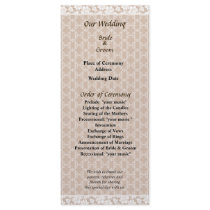 Fancy Stripes Wedding Program rack cards