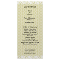 Fancy Stripes Wedding Program rack cards