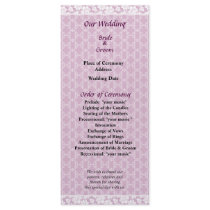 Fancy Stripes Wedding Program rack cards