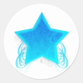 Fancy Swirl Star Sticker