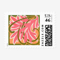 Fancy Swirly Leaf Postage stamps