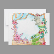 Fancy Tail Mercat with Squid invitations
