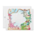 Fancy Tail Mercat with Squid Personalized Invitations
