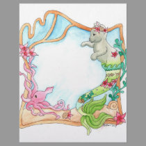 Fancy Tail Mercat with Squid letterhead
