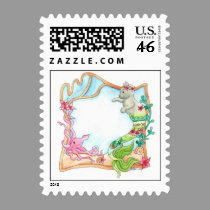 Fancy Tail Mercat with Squid postage