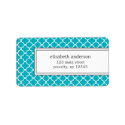 Fancy Teal Pattern Labels label