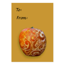 Fancy Thanksgiving Pumpkin Tag! business cards by Occitania Fancy Thanksgiving Pumpkin Tag! business cards