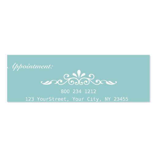 Fancy Times  Monogram Business Card Templates (back side)