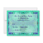 fancy turquoise blue wedding invitations