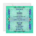 fancy turquoise blue wedding invitations