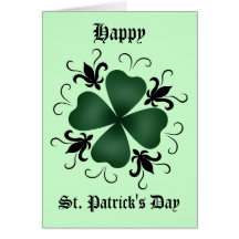 Fancy victorian shamrock St Patricks Day Cards