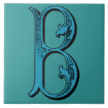 Fancy Vintage Monogram B Tile