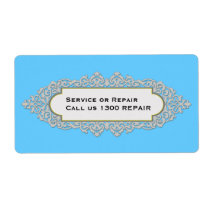 Fancy Vintage Style service repair tag labels