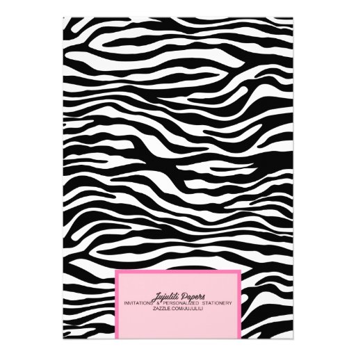 Fancy Wild Pink Zebra Lingerie Shower Bachelorette Personalized Invites
