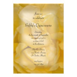 Fancy Yellow Rose Quinceanera Party Invitation