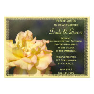 Fancy Yellow Rose Wedding Invitation