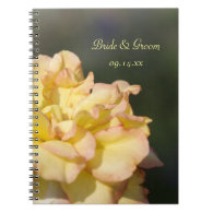Fancy Yellow Rose Wedding Spiral Notebook