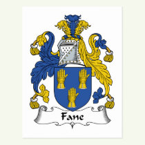 Fane Family Crest Postcard