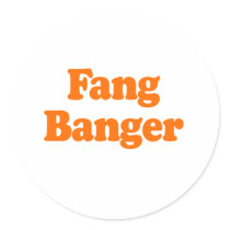 Fang Banger Costume Round Sticker